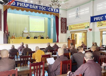 Tiền Giang: Phật giáo tỉnh tổ chức Hội nghị Tổng kết công tác năm 2021 và dự thảo Phương hướng hoạt động năm 2022
