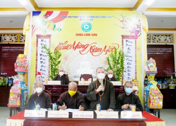 H.Gò Công Tây: BTS GHPGVN huyện họp phiên đầu năm triển khai công tác Phật sự năm 2022