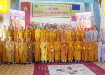 Tiền Giang: Đại hội Đại biểu Phật giáo tỉnh lần thứ X, nhiệm kỳ 2022-2027 thành công tốt đẹp