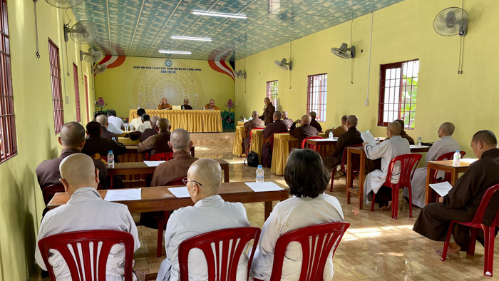 H.Gò Công Đông: Ban Trị sự Phật giáo huyện họp tổng kết công tác Phật sự quý III