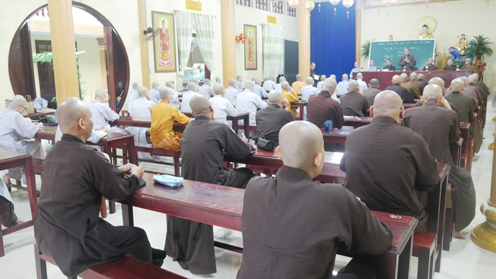 Tiền Giang: Trung cấp Phật học khóa VIII khai mạc kỳ thi cuối năm học thứ 2 