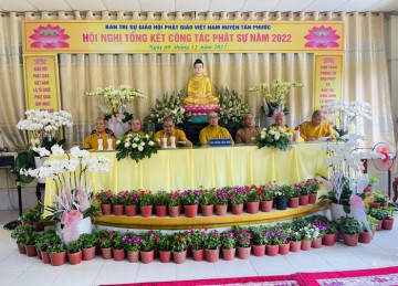 H.Tân Phước: Hội nghị tổng kết Phật sự năm 2022 và trình phương hướng hoạt động năm 2023