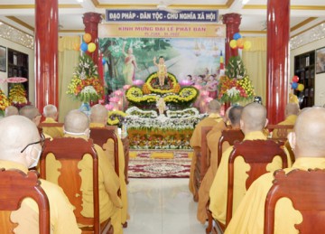 H.Gò Công Tây: Phật giáo huyện trang nghiêm tổ chức Đại lễ Phật đản PL.2566