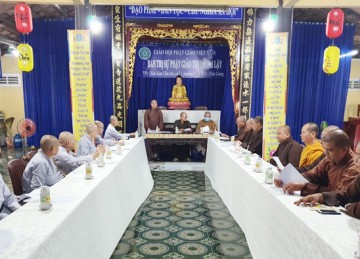 TX.Cai Lậy: Ban Trị sự Phật giáo họp lệ tháng 9 năm 2022 