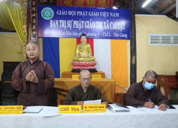 TX.Cai Lậy: Ban Trị sự Phật giáo họp lệ tháng 3 năm Nhâm Dần 