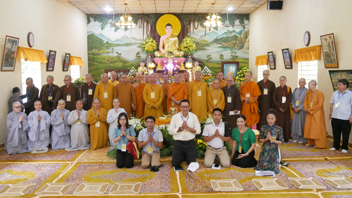 Tiền Giang: Phái đoàn Ban Văn hóa Phật giáo Trung ương khảo sát Kiến trúc Phật giáo tại các tự viện trong tỉnh