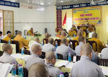 H.Chợ Gạo: Phật giáo huyện tổ chức Hội nghị tổng kết Phật sự năm 2022 