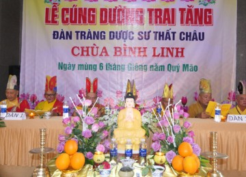 H.Gò Công Tây: Trai đàn Dược Sư Thất Châu cầu bình an dịp đầu năm mới tại chùa Bình Linh