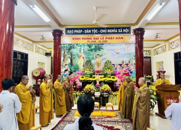 H.Gò Công Tây: Thường trực BTS GHPGVN huyện tổ chức Khai kinh - khai mạc tuần lễ Phật Đản PL.2566