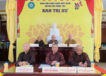 H.Gò Công Tây: Ban Trị sự Phật giáo họp lệ tháng 9 năm 2022
