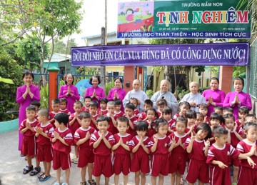 Tiền Giang: Trường Mầm non Tịnh Nghiêm tổ chức Giỗ tổ Hùng Vương