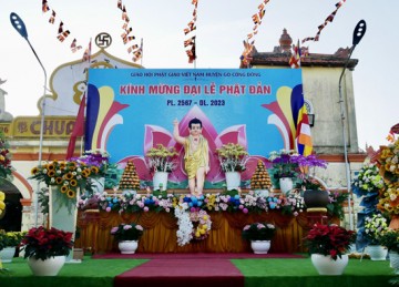 H.Gò Công Đông: Ban Trị sự Phật giáo huyện trang nghiêm tổ chức Đại lễ Phật đản PL.2567