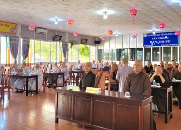 H.Cái Bè: Ban Trị sự Phật giáo huyện họp phiên đầu năm 2023