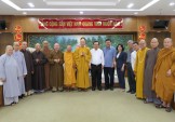 Tiền Giang: Tân Ban Trị sự Phật giáo nhiệm kỳ X thăm lãnh đạo chính quyền sau Đại hội