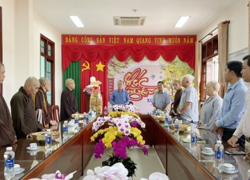 H.Tân Phú Đông: Hoạt động Chúc Tết của Ban Trị sự Phật giáo huyện và Lãnh đạo Chính quyền các cấp