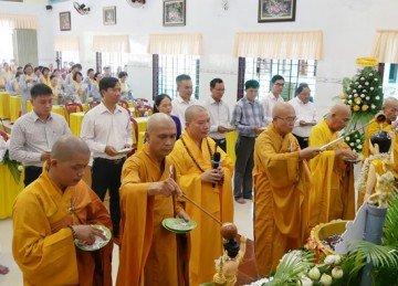 H.Tân Phú Đông: Đại lễ Phật đản PL.2567 được tổ chức trọng thể tại Văn phòng Ban Trị sự Phật giáo huyện