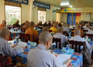 TP.Mỹ Tho: Ban Trị sự Phật giáo họp lệ tháng 10 năm Nhâm Dần