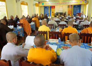 TP.Mỹ Tho: Ban Trị sự Phật giáo thành phố họp lệ tháng 3 năm Quý Mão triển khai các công tác Kính mừng Đại lễ Phật đản PL.2567