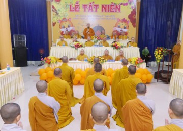 Tiền Giang: Trường Trung cấp Phật học tổ chức liên hoan Tất niên – chúc Tết chư Tôn đức và chư vị Giáo thọ sư
