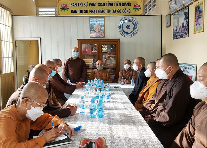 TX.Gò Công: Ban Trị sự Phật giáo họp lệ tháng 3 – triển khai kế hoạch tổ chức Đại lễ Phật đản PL.2566