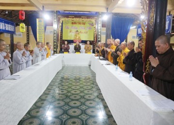 TX.Cai Lậy: Ban Trị sự Phật giáo tổ chức Bố tát và họp lệ tháng 2 nhuần năm Quý Mão