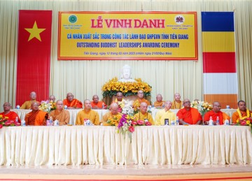 Tiền Giang: Lễ Vinh danh cá nhân xuất sắc trong lãnh đạo Phật giáo tỉnh Tiền Giang năm 2023