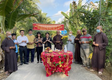 H.Châu Thành: Ban Trị sự Phật giáo khởi công xây dựng cầu dân sinh chào mừng Đại lễ Phật Đản PL.2566