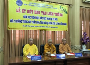 Tiền Giang: Lễ Ký Kết Đào Tạo Liên Thông Cao Đẳng - Học Viện Phật Giáo