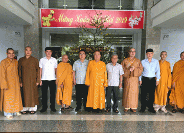 Tiền Giang: Ban Trị Sự Phật Giáo Tỉnh Chúc Tết Các Ban Ngành Hữu Quan
