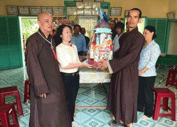 H.Gò Công Đông: Lãnh Đạo Các Cơ Quan Ban Ngành Chúc Tết Ban Trị Sự Phật Giáo Huyện