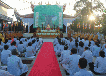 TX.Cai Lậy : Chùa Khánh Quới trang nghiêm kỷ niệm Đại lễ Phật Thành Đạo
