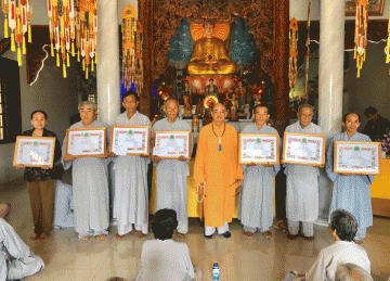H.Gò Công Đông: Lễ tổng kết khoá tu niệm Phật năm 2019 tại chùa Phổ Môn