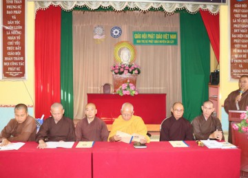 H.Cai Lậy: Phật giáo huyện tổ chức Hội nghị tổng kết Phật sự năm 2020