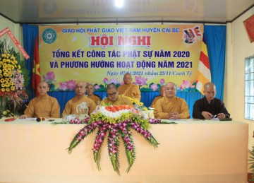 H.Cái Bè: Ban Trị sự Phật giáo huyện Hội nghị tổng kết Phật sự năm 2020