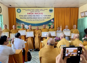H.Gò Công Đông: Phật giáo huyện tổng kết Phật sự năm 2020