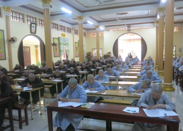 Tiền Giang: Trường Trung Cấp Phật Học Tổ Chức Thi Học Kỳ