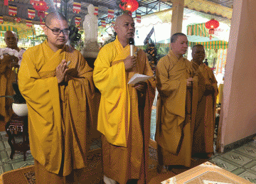 H.Châu Thành: Ban Trị sự Phật giáo viếng lễ Tang cố Thượng tọa Thích Nhuận Đạo