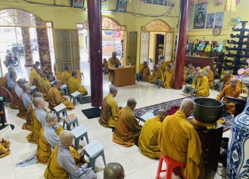 H.Cai Lậy: Phật giáo huyện họp lệ kỳ tháng 2 nhuần và Bố tát tập trung 