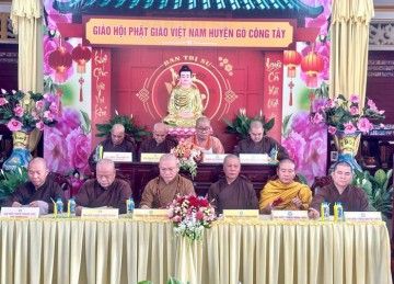 H.Gò Công Tây: Ban Trị sự Phật giáo huyện họp lệ tháng 3, triển khai Phật sự