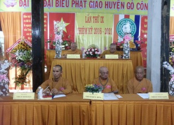 Tiền Giang: Đại Hội Đại Biểu Phật Giáo Huyện Gò Công Đông Lần Thứ IX Nhiệm Kỳ 2016 – 2021