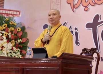 Tiền Giang: Thượng tọa Thích Nhuận Đức thuyết giảng tại khóa tu mùa hè “Đạo Phật với Tuổi Trẻ” năm 2022