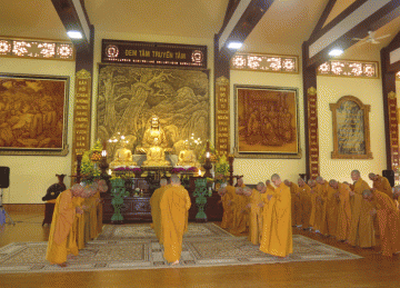 H.Tân Phước: Lễ Tự tứ mãn hạ tại thiền viện Trúc Lâm Chánh Giác