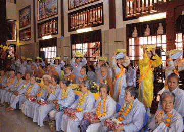 H.Cái Bè: Lễ Vu lan Báo hiếu tại chùa Hội Phước, xã Tân Thanh