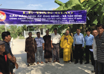 H. Gò Công Đông: Ban Trị Sự Bàn Giao Ba Cây Cầu Nông Thôn