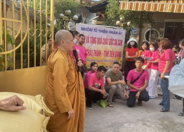 H.Châu Thành: Tịnh xá Ngọc Hiệp tặng quà hỗ trợ người bị nhiễm chất độc Da cam