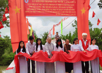 Tiền Giang: Chùa Nam An tổ chức Khánh thành cầu giao thông nông thôn tại huyện Cái Bè