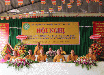 H. Cái Bè: Hội Nghị Tổng Kết Công Tác Phật Sự Năm 2018