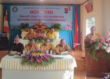 H.Cái Bè: Ban Trị Sự Phật Giáo Huyện Tổ Chức Hội Nghị Tổng Kết Phật Sự năm 2019