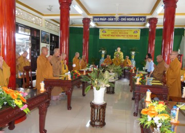 H.Gò Công Tây: Ban Trị sự Phật giáo huyện tổng kết công tác Phật sự năm 2020