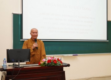 Tiền Giang: Thượng tọa Thích Phước Nghiêm thuyết trình chuyên đề Hoằng pháp - Hướng dẫn Phật tử tại khóa Kiết đông năm 2023